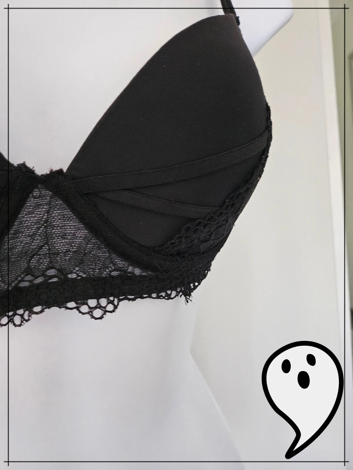 sutiã preto com renda estilo gótico La City – photo 4